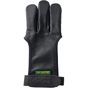 Chocolate Brown Cow Leather Three Finger Archery Gloves in Saudi Arabia