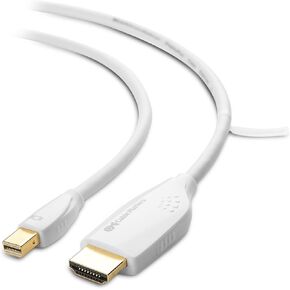 Cable Matters Mini DisplayPort to HDTV Cable in White 10 Feet - Thunderbolt | Thunderbolt 2 Port Compatible in Kuwait