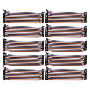HOMSFOU 40P 20Cm Multicolored Female-to-Female Connector Wire Set 10Pcs Breadboard Jumper Cable for Solderless Prototyping Electronics in Kuwait