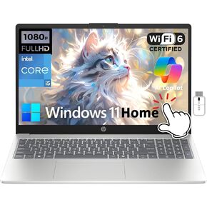 HP 15 Business Laptop, 15.6 FHD IPS Touchscreen, Intel 13th Gen 10-Core i5-1334U, 32GB RAM 2TB SSD, Copilot AI, Wi-Fi 6, 10-Hr Long Battery, Numeric KB, Privacy Camera, Windows 11 Home, w/Accessory in Kuwait