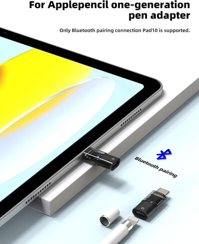 for Apple Pencil 1st Generation Lightning to USB C Adapter Bluetooth Charger Connector Pen for Ipad Pro 10th Gen for iPhone Accessories Cable Lighting Female Type C Male Dongle in Saudi Arabia