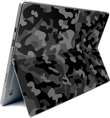 غلاف MightySkins لجهاز Microsoft Surface Pro 7 - مموه أسود | غطاء ملتف واقٍ ومتين وفريد ​​من نوعه من الفينيل | سهل التطبيق والإزالة وتغيير الأنماط | صنع في الولايات المتحدة الأمريكية (MISURPR7-أسود مموه) in Kuwait