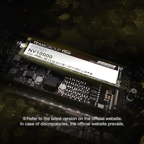 TEAMGROUP NV10000 1 تيرابايت SLC Cache NVMe PCIe 5.0 Gen5x4 M.2 2280 كمبيوتر محمول، سطح المكتب SSD سرعة قراءة/كتابة تصل إلى 10000 / 8200 ميجابايت/ثانية TM8FGP001T0C101 in Saudi Arabia