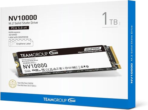 TEAMGROUP NV10000 1 تيرابايت SLC Cache NVMe PCIe 5.0 Gen5x4 M.2 2280 كمبيوتر محمول، سطح المكتب SSD سرعة قراءة/كتابة تصل إلى 10000 / 8200 ميجابايت/ثانية TM8FGP001T0C101 in Saudi Arabia