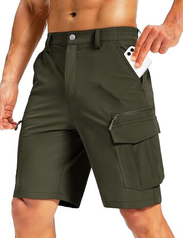 MAGCOMSEN Mens Hiking Cargo Shorts 9" Quick Dry Lightweight Shorts with 7 Pockets Outdoor Work Shorts Fishing Casual in Saudi Arabia