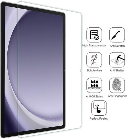 واقي شاشة WD&CD مكون من قطعتين متوافق مع Samsung Galaxy Tab A11 Plus / A9 Plus 11 بوصة، بديل لطبقة الزجاج المقسى لجهاز Galaxy Tab A11 Plus 11 بوصة 【مضاد للخدش 】 【مضاد للفقاعات 】 【عالية الوضوح】 in Kuwait