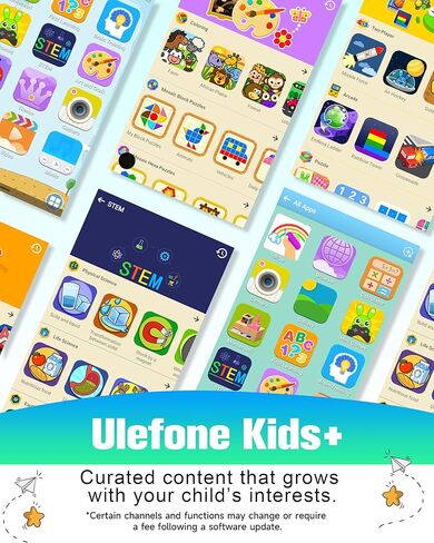 تابلت Ulefone Kids، مراقبة أبوية متقدمة وتعلم Gemini AI، Android 15، شاشة TÜV SÜD مريحة للعين، 8.68 بوصة، 8 جيجابايت + 128 جيجابايت/2 تيرابايت، 5G WiFi/شريحة اتصال مزدوجة، حافظة مقاومة للصدمات مع قلم ومجموعة DIY (أزرق) in Kuwait