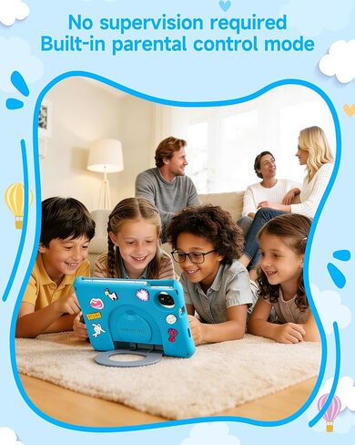 تابلت Ulefone Kids، مراقبة أبوية متقدمة وتعلم Gemini AI، Android 15، شاشة TÜV SÜD مريحة للعين، 8.68 بوصة، 8 جيجابايت + 128 جيجابايت/2 تيرابايت، 5G WiFi/شريحة اتصال مزدوجة، حافظة مقاومة للصدمات مع قلم ومجموعة DIY (أزرق) in Kuwait