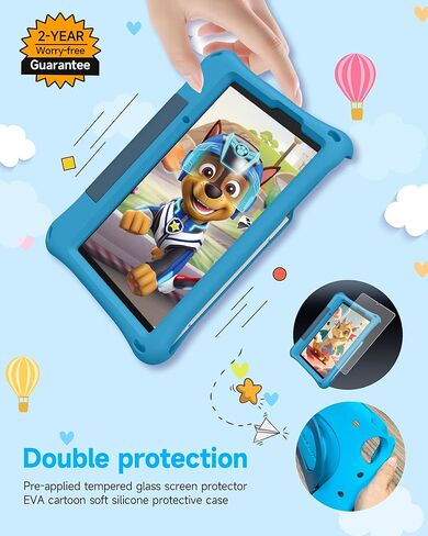 تابلت Ulefone Kids، مراقبة أبوية متقدمة وتعلم Gemini AI، Android 15، شاشة TÜV SÜD مريحة للعين، 8.68 بوصة، 8 جيجابايت + 128 جيجابايت/2 تيرابايت، 5G WiFi/شريحة اتصال مزدوجة، حافظة مقاومة للصدمات مع قلم ومجموعة DIY (أزرق) in Kuwait