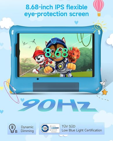 تابلت Ulefone Kids، مراقبة أبوية متقدمة وتعلم Gemini AI، Android 15، شاشة TÜV SÜD مريحة للعين، 8.68 بوصة، 8 جيجابايت + 128 جيجابايت/2 تيرابايت، 5G WiFi/شريحة اتصال مزدوجة، حافظة مقاومة للصدمات مع قلم ومجموعة DIY (أزرق) in Kuwait
