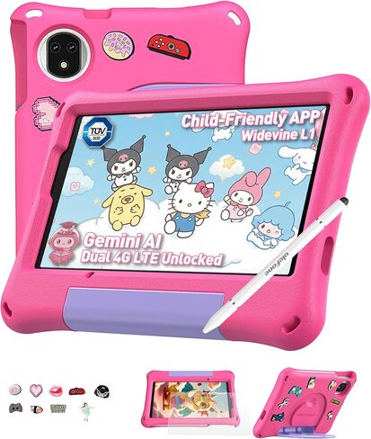 تابلت Ulefone Kids، مراقبة أبوية متقدمة وتعلم Gemini AI، Android 15، شاشة TÜV SÜD مريحة للعين، 8.68 بوصة، 8 جيجابايت + 128 جيجابايت/2 تيرابايت، 5G WiFi/شريحة اتصال مزدوجة، حافظة مقاومة للصدمات مع قلم ومجموعة DIY (أزرق) in Kuwait