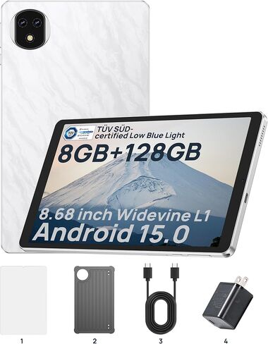 تابلت Ulefone Kids، مراقبة أبوية متقدمة وتعلم Gemini AI، Android 15، شاشة TÜV SÜD مريحة للعين، 8.68 بوصة، 8 جيجابايت + 128 جيجابايت/2 تيرابايت، 5G WiFi/شريحة اتصال مزدوجة، حافظة مقاومة للصدمات مع قلم ومجموعة DIY (أزرق) in Kuwait