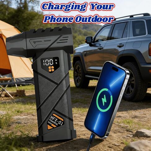 Car Vacuum Cleaner Cordless,Compressed Air Duster - 6000 mAh,5 in 1, Digital, Vacuuming, Electric Compressed air, Lighting, Charging,for Computers, Home,car-Gifts for Men in Saudi Arabia