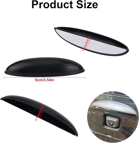 2pcs Backup Rear Camera Protective Cover, Car Rear View Camera Rain Shield Stickers Anti-Rain Protector Car Exterior Accessories for Blocking Rainwater and Clearer Reversing View (Black) in Kuwait