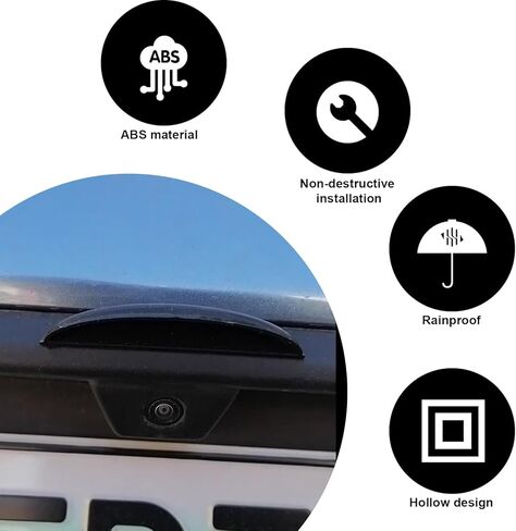 2pcs Backup Rear Camera Protective Cover, Car Rear View Camera Rain Shield Stickers Anti-Rain Protector Car Exterior Accessories for Blocking Rainwater and Clearer Reversing View (Black) in Kuwait