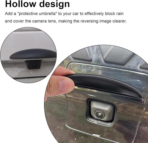2pcs Backup Rear Camera Protective Cover, Car Rear View Camera Rain Shield Stickers Anti-Rain Protector Car Exterior Accessories for Blocking Rainwater and Clearer Reversing View (Black) in Kuwait