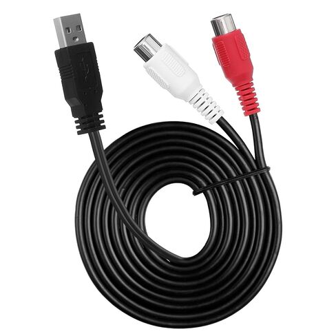 1.5M USB to 2 RCA Adapter, USBs Male to 2 RCA Female Audio Cable Converter 2RCAs Left Right Audio Channel Cable for Have Signal Conversion Function TV Pc DVD Digital Cameras in Saudi Arabia