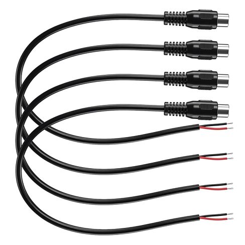 4 Pack Replacement RCA Female Plug Jack Connector Adapter to Bare Wire 1ft RCA Female to Speaker Wire Open End Audio Video Cable for Repair in Saudi Arabia