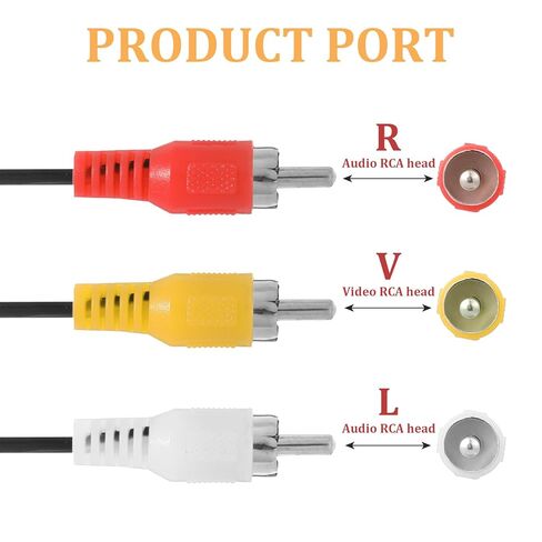 2 Pcs 5FT RCA Audio Video Composite Cable, AV Cable Red/White/Yellow 3 Male to 3 Male for TV, DVD, VCR, Projector, Amplifier, Speaker, Satellite, Home Theater Receivers in Saudi Arabia