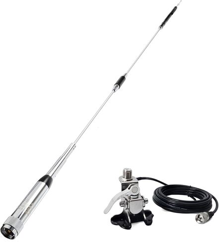 Quad Band Mobile Radio Antenna 10m/6m/2m/70cm for YAESU FT-8900R TYT TH-9800 QYT KT-980 Plus KT-8900 KT-7900D with Clip and 5m Cable in Saudi Arabia