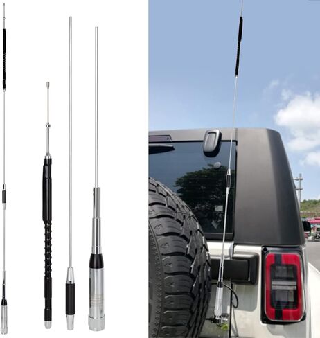 Quad Band Mobile Radio Antenna 10m/6m/2m/70cm for YAESU FT-8900R TYT TH-9800 QYT KT-980 Plus KT-8900 KT-7900D with Clip and 5m Cable in Saudi Arabia
