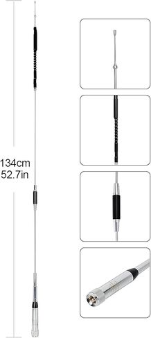 Quad Band Mobile Radio Antenna 10m/6m/2m/70cm for YAESU FT-8900R TYT TH-9800 QYT KT-980 Plus KT-8900 KT-7900D with Clip and 5m Cable in Saudi Arabia