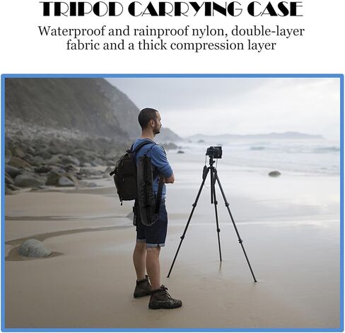 Veemoon Thickened Tripod Carrying Bag 55cm X 13cm with Zippered Closure Padded Equipment Case for Photography Light Stands Mic Stands Sturdy Travel Carry Case in Saudi Arabia