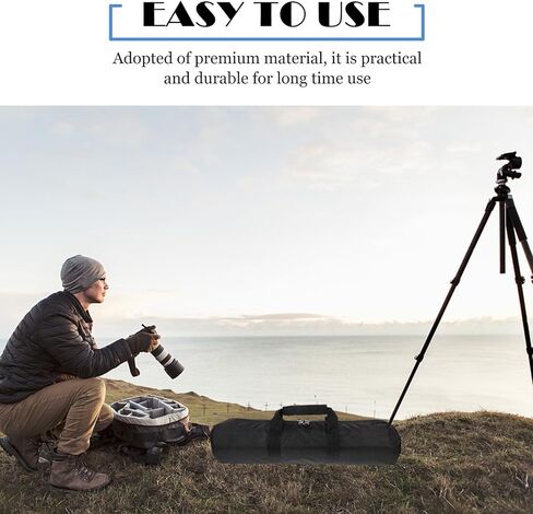 Thickened Tripod Carrying Case with Zippered Closure 55cm X 13cm, Photography Equipment Bag for Light Stands and Mic Stands, Portable Protective Storage for Photographers in Saudi Arabia