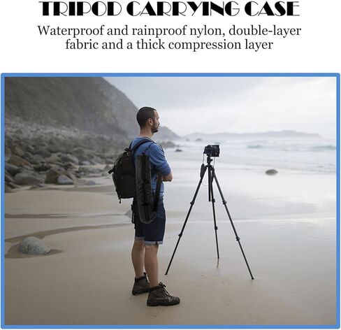 Thickened Tripod Carrying Case with Zippered Closure 55cm X 13cm, Photography Equipment Bag for Light Stands and Mic Stands, Portable Protective Storage for Photographers in Saudi Arabia