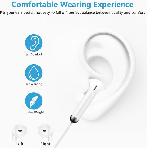 Wired Headphones for iPhone 17/17 Pro/17 Pro Max/Air/16e 16 Pro Max 16 Plus/Pro 15 Plus Pro 15, iPhone 16e Earphones Wired Earbuds 16e Ear Buds USBC Ear Phone Jack for Samsung Galaxy A16 5G A36 A56 in Saudi Arabia