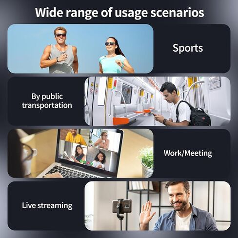 Bluetooth Headphones Neckband, Retractable Wireless Headset with Mic, IPX5 Sweatproof Earphones, Noise Cancelling Stereo Earbuds for Sports, Running, Driving, Workouts (Black) in Saudi Arabia