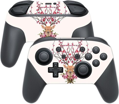 غلاف MightySkins متوافق مع وحدة تحكم Nintendo Switch Pro - Spring Deer | غطاء ملتف واقٍ ومتين وفريد ​​من نوعه من الفينيل | سهل التطبيق والإزالة وتغيير الأنماط | صنع في الولايات المتحدة الأمريكية in Kuwait