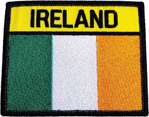 رقعة علم أيرلندا (3.75 بوصة) شارة مطرزة بخطاف وحلقة Airsoft الألوان فنون الدفاع عن النفس الجيش الأيرلندي التكتيكي المعنويات زين in Kuwait