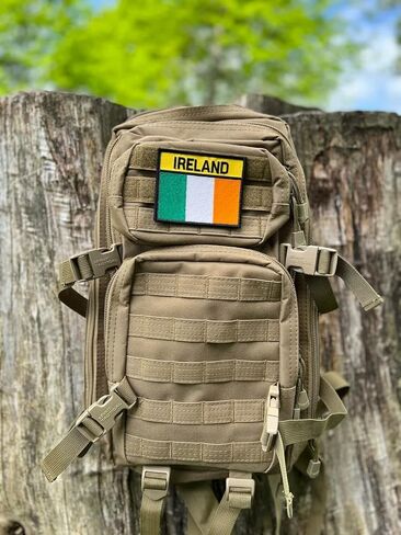 رقعة علم أيرلندا (3.75 بوصة) شارة مطرزة بخطاف وحلقة Airsoft الألوان فنون الدفاع عن النفس الجيش الأيرلندي التكتيكي المعنويات زين in Kuwait