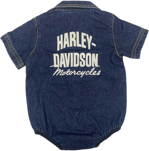 حذاء Harley-Davidson Baby للفتيات الصغيرات من قماش الدنيم بأكمام قصيرة in Kuwait