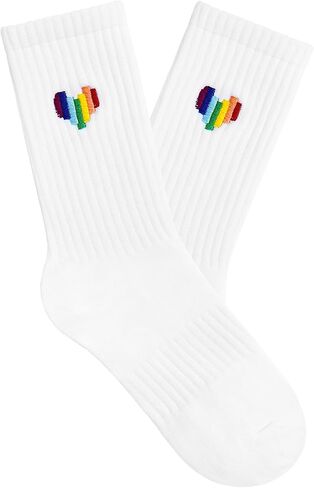 American Trends Womens Novelty Striped Crew Socks Athletic Vintage Slouch Mid Calf Tube Socks in Saudi Arabia