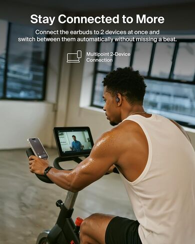 Belkin SoundForm ActiveFit Wireless Earbuds w/Built-in Microphone, USB C Fast Charging, 36H Battery Life, IP54 Water Resistance - Bluetooth Earbuds for iPhone, iPad, Galaxy, Pixel, & More - Black in Saudi Arabia