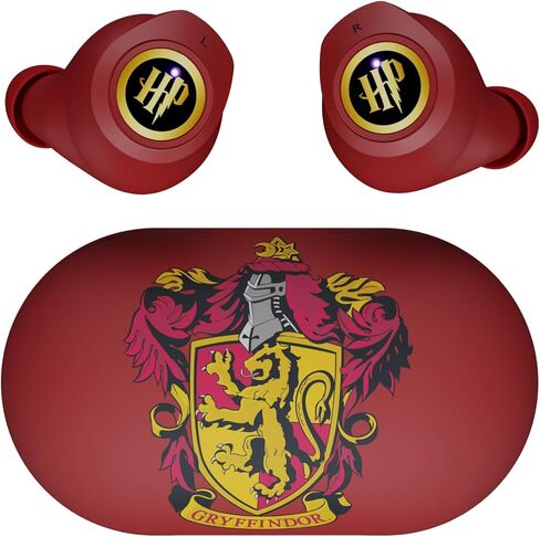 iJoy Harry Potter Gryffindor Wireless Bluetooth Earbuds with Charging Case, Built-in Mic, 30 Hr Playtime, Officially Licensed | Harry Potter Gifts for Women, Men, Teens, Kids & All Fans of Gryffindor in Saudi Arabia