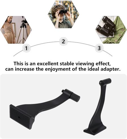 1/4-inch Binocular Tripod Adapter Mount for Bird Watching and Nature Viewing, Black, Compatible with Most Binoculars and Tripods in Saudi Arabia