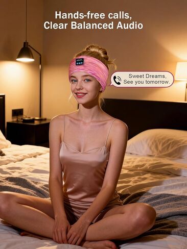 Sleep Headband Headphones, Bluetooth Headbands with Ultra-Thin Speakers for Side Sleepers, Wireless Music Headbands for Sleep, Sports, Travel & Focus, Ideal Gift for Men Women Teens in Kuwait