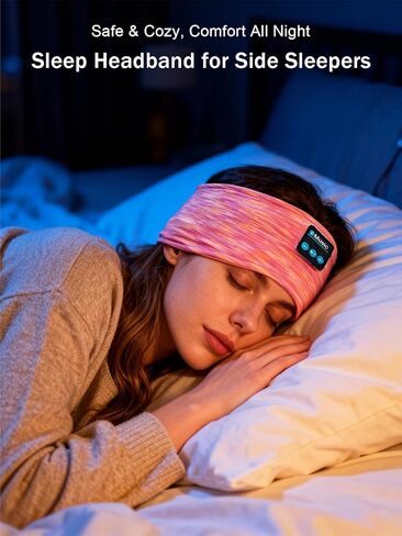 Sleep Headband Headphones, Bluetooth Headbands with Ultra-Thin Speakers for Side Sleepers, Wireless Music Headbands for Sleep, Sports, Travel & Focus, Ideal Gift for Men Women Teens in Kuwait