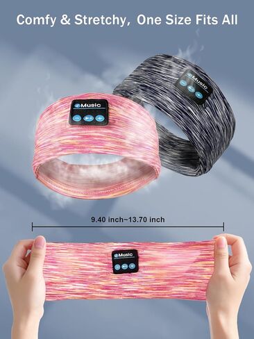 Sleep Headband Headphones, Bluetooth Headbands with Ultra-Thin Speakers for Side Sleepers, Wireless Music Headbands for Sleep, Sports, Travel & Focus, Ideal Gift for Men Women Teens in Kuwait