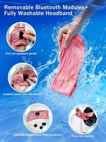 Sleep Headband Headphones, Bluetooth Headbands with Ultra-Thin Speakers for Side Sleepers, Wireless Music Headbands for Sleep, Sports, Travel & Focus, Ideal Gift for Men Women Teens in Kuwait