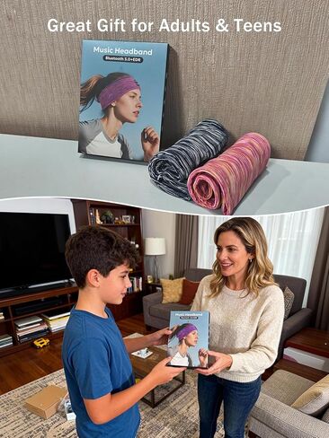 Sleep Headband Headphones, Bluetooth Headbands with Ultra-Thin Speakers for Side Sleepers, Wireless Music Headbands for Sleep, Sports, Travel & Focus, Ideal Gift for Men Women Teens in Kuwait