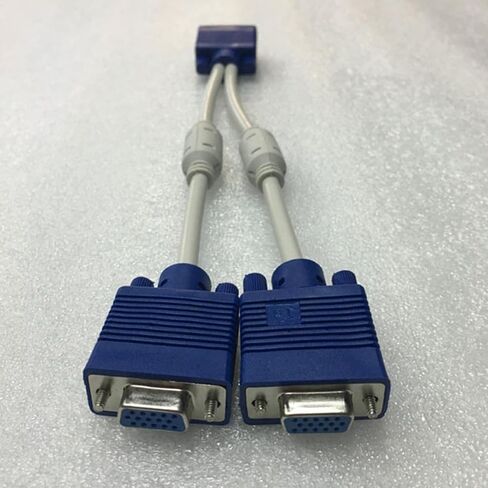 Veemoon Vga Male to Dual Female Adapter Cable 0.3M 2pcs Vga Splitter for Dual Monitor Display LCD Screen Mirroring and Video Signal in Saudi Arabia