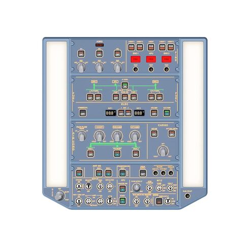WINGFLEXSIM Flight Simulator A320 Overhead Panel Featuring IRS & Lighting Panels, Overhead Simulation Designed for PC Flight Sim Platforms, Delivering Professional-Level Simulation in Saudi Arabia