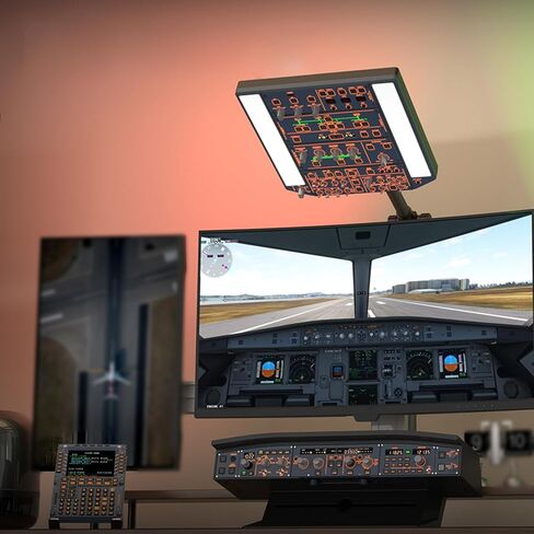 WINGFLEXSIM Flight Simulator A320 Overhead Panel Featuring IRS & Lighting Panels, Overhead Simulation Designed for PC Flight Sim Platforms, Delivering Professional-Level Simulation in Saudi Arabia