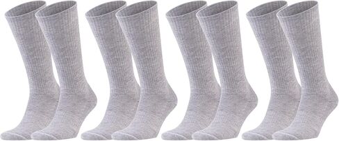 جوارب رياضية دائرية للرجال والنساء - درزات ناعمة عند أصابع القدم وأطراف أكمام مرنة قوية، جوارب كاجوال لساق الساق - 4 أزواج in Kuwait