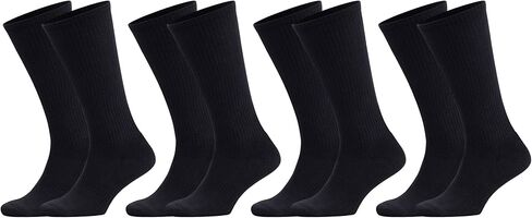 جوارب رياضية دائرية للرجال والنساء - درزات ناعمة عند أصابع القدم وأطراف أكمام مرنة قوية، جوارب كاجوال لساق الساق - 4 أزواج in Kuwait