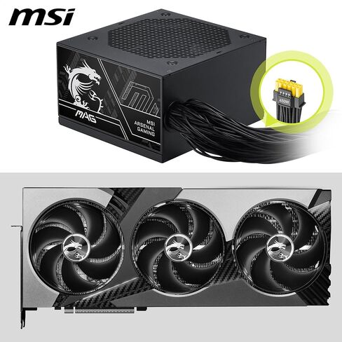 MSI MAG A650BN PCIE5 III, Non Modular Gaming 650W Power Supply, 80+ Bronze, Dual 12V-2x6 Cables, Server-Grade Capacitor, ATX 3.1 & PCIe 5.1 Ready, Low-Noise, Semi Digital, 5 Year Warranty in Saudi Arabia